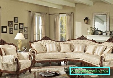 72-upholstered furniture for the living room - 120 photos