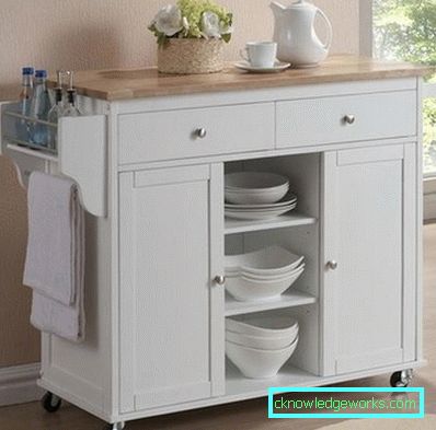 Cabinet for dishes in the kitchen