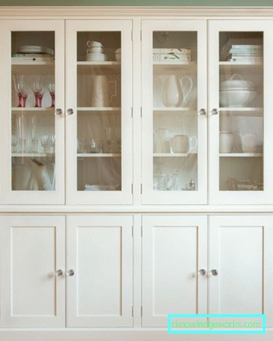 Cabinet for dishes in the kitchen