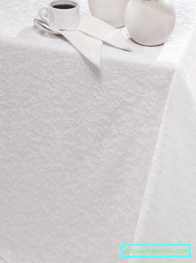 Cloth on the table for the kitchen Cloth on the table for the kitchen