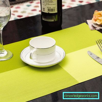 Cloth on the table for the kitchen Cloth on the table for the kitchen