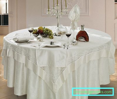 Cloth on the table for the kitchen Cloth on the table for the kitchen
