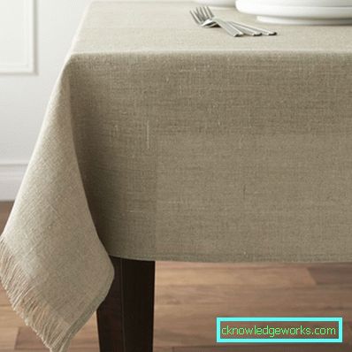 Cloth on the table for the kitchen Cloth on the table for the kitchen