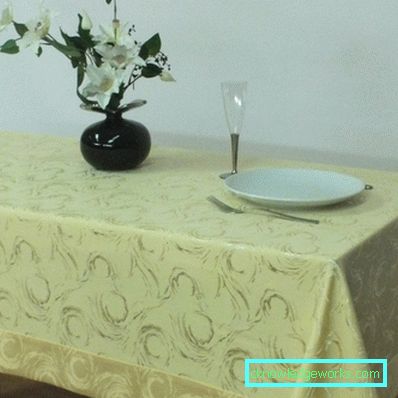 Cloth on the table for the kitchen Cloth on the table for the kitchen