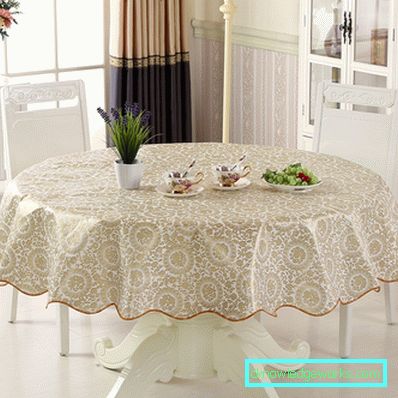 Cloth on the table for the kitchen Cloth on the table for the kitchen