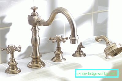 Retro style faucets: a fashionable old man in the bathroom