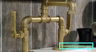 Retro style faucets: a fashionable old man in the bathroom