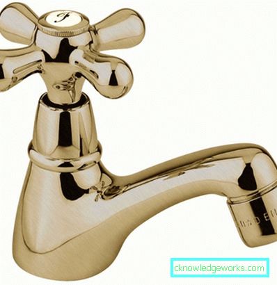 Retro style faucets: a fashionable old man in the bathroom