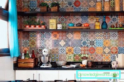 Mediterranean style in the interior of the kitchen