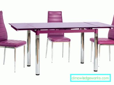 Glass sliding kitchen table Glass sliding kitchen table