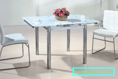 Glass sliding kitchen table Glass sliding kitchen table