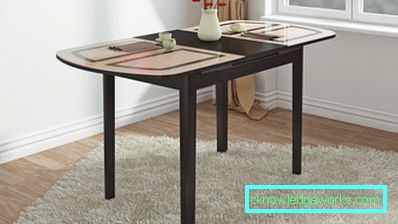 Glass sliding kitchen table Glass sliding kitchen table