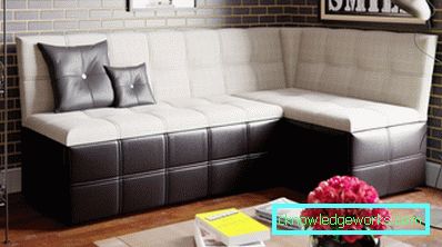 Corner sofa in the kitchen