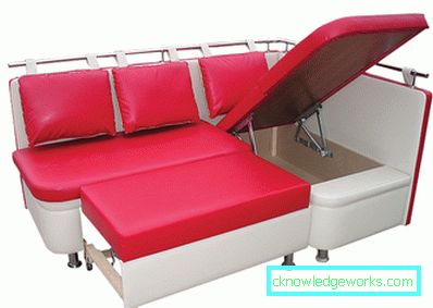 Corner sofa in the kitchen