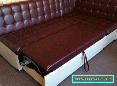 Corner sofa in the kitchen