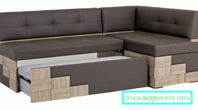 Corner sofa in the kitchen