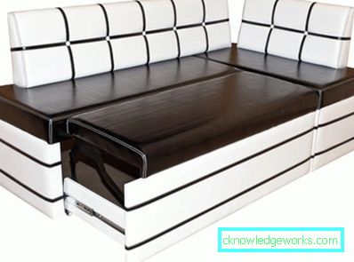 Corner sofa in the kitchen