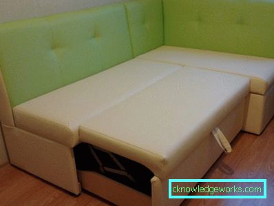 Corner sofa in the kitchen