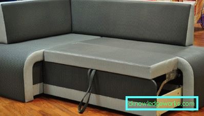Corner sofa in the kitchen
