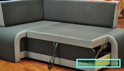 Corner sofa in the kitchen