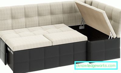 Corner sofa in the kitchen