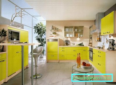 165-yellow kitchen - the color of heat